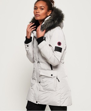 Superdry Antarctic Explorer Down Parka Női Kabát Fehér | BMHUX0367